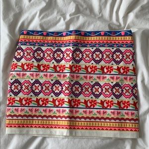Bright Bohemian Embroidered Mini Skirt